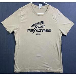 Bella + Canvas Team Realtree Tan T-shirt Large Outdoors Hunting Hunt Fish EUC
